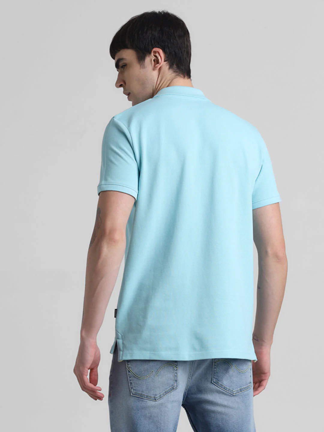 Blue Cotton Polo - Image 4