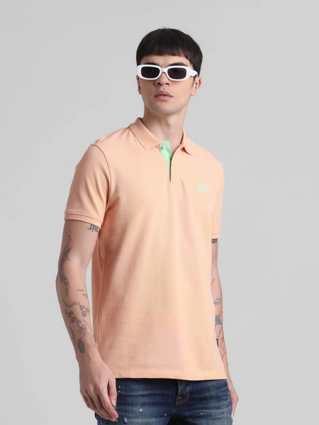 Peach Cotton Polo