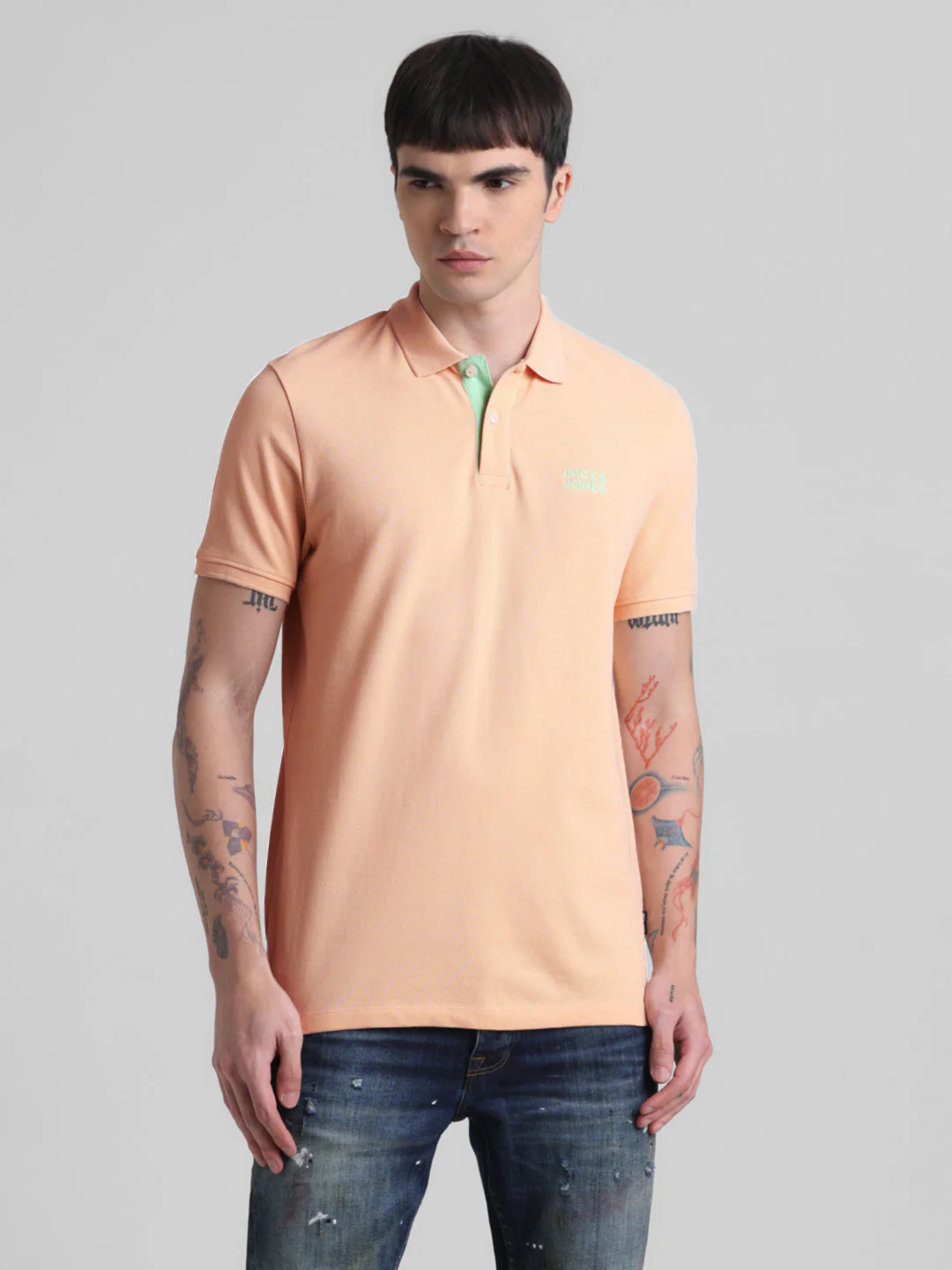 Peach Cotton Polo - Image 2