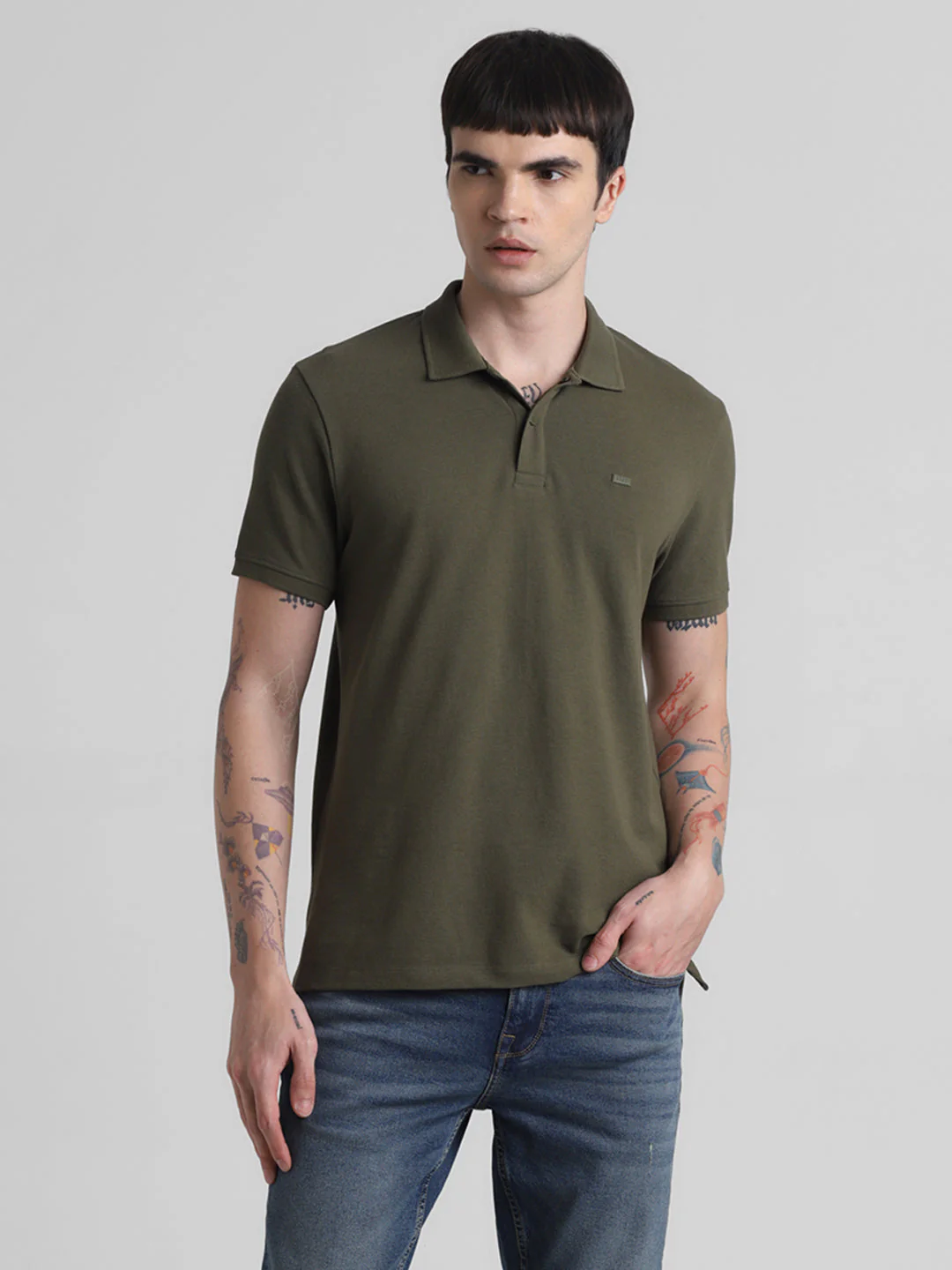 Olive Regular Fit Polo - Image 2