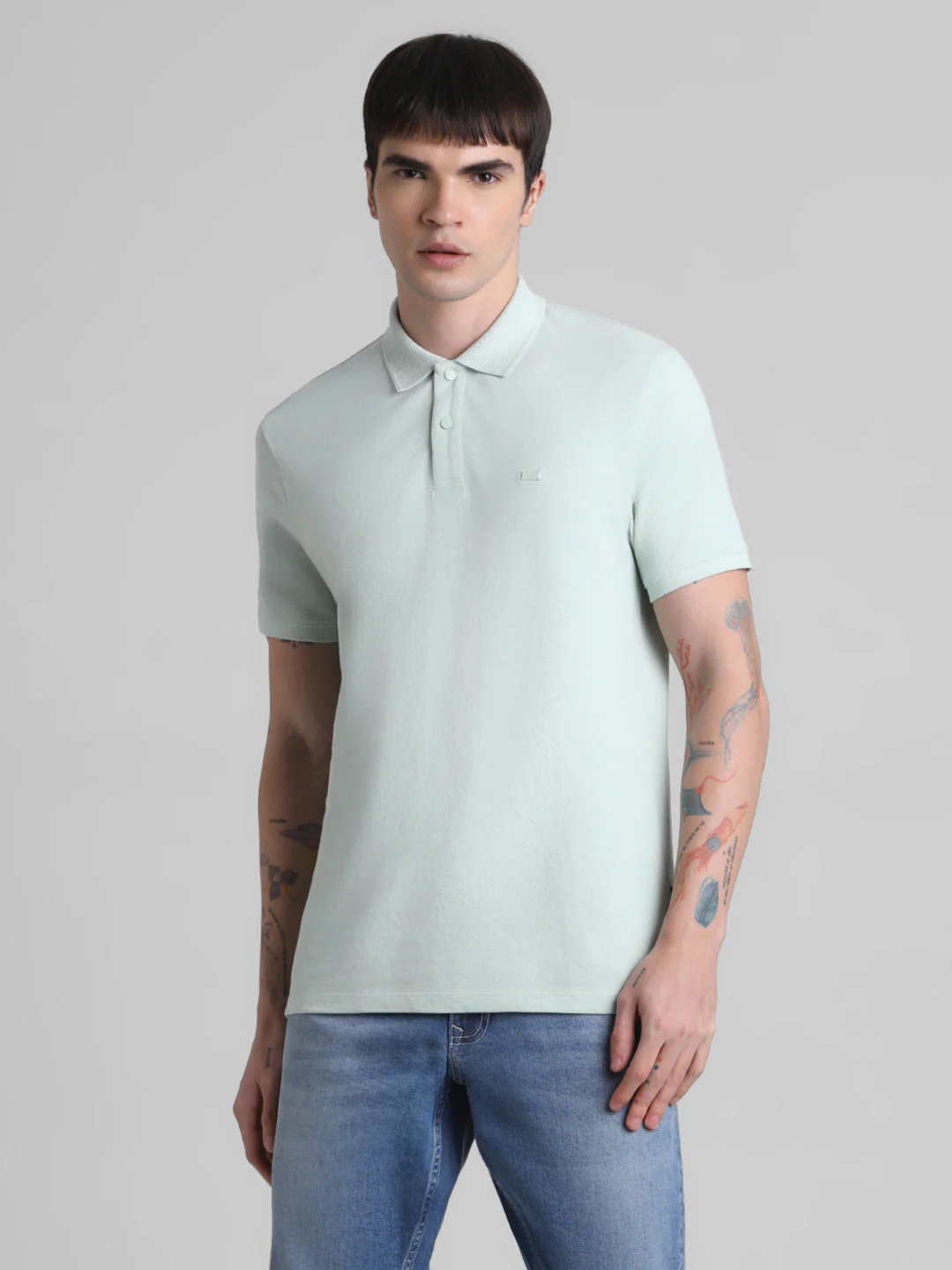 Green Regular Fit Polo - Image 2