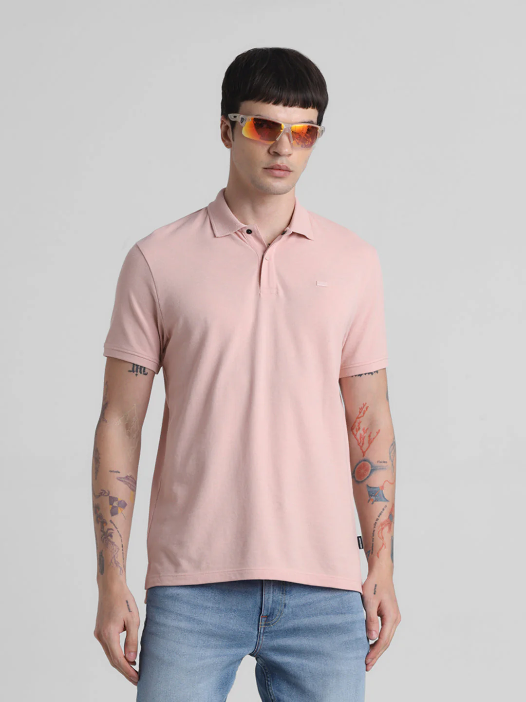 Pink Regular Fit Polo