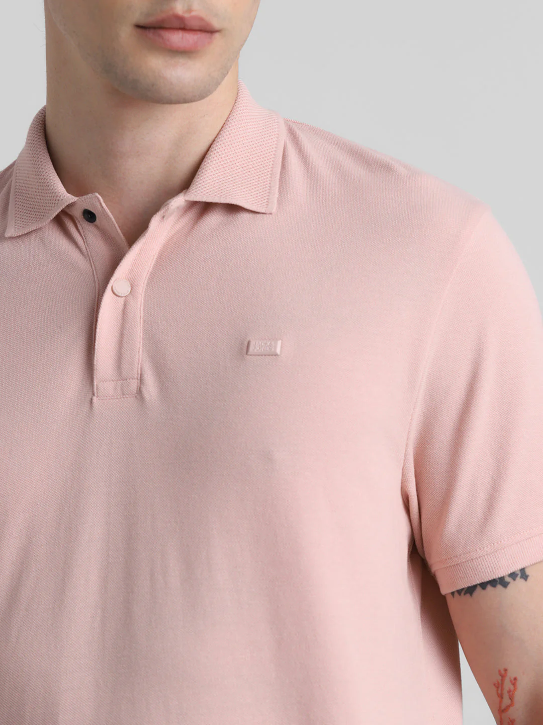 Pink Regular Fit Polo - Image 5