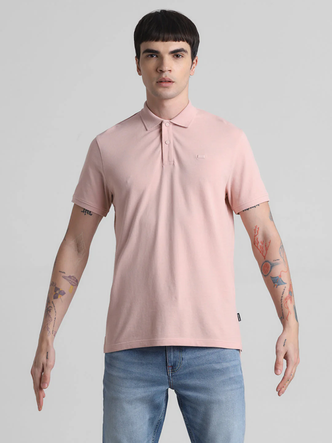 Pink Regular Fit Polo - Image 8