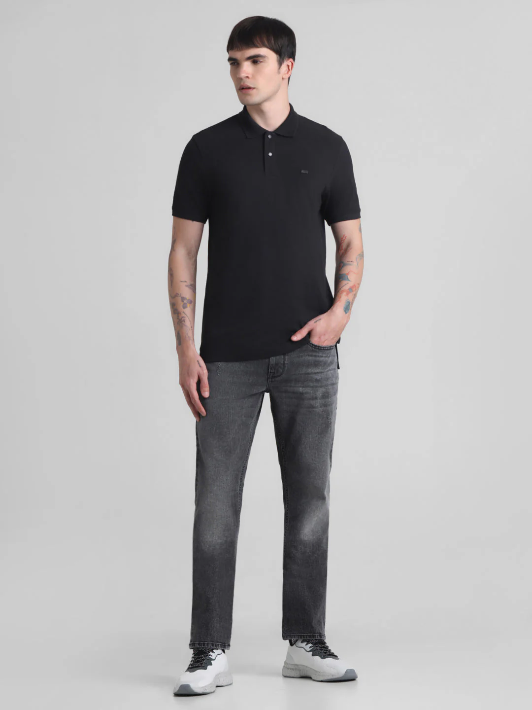 Black Regular Fit Polo - Image 6
