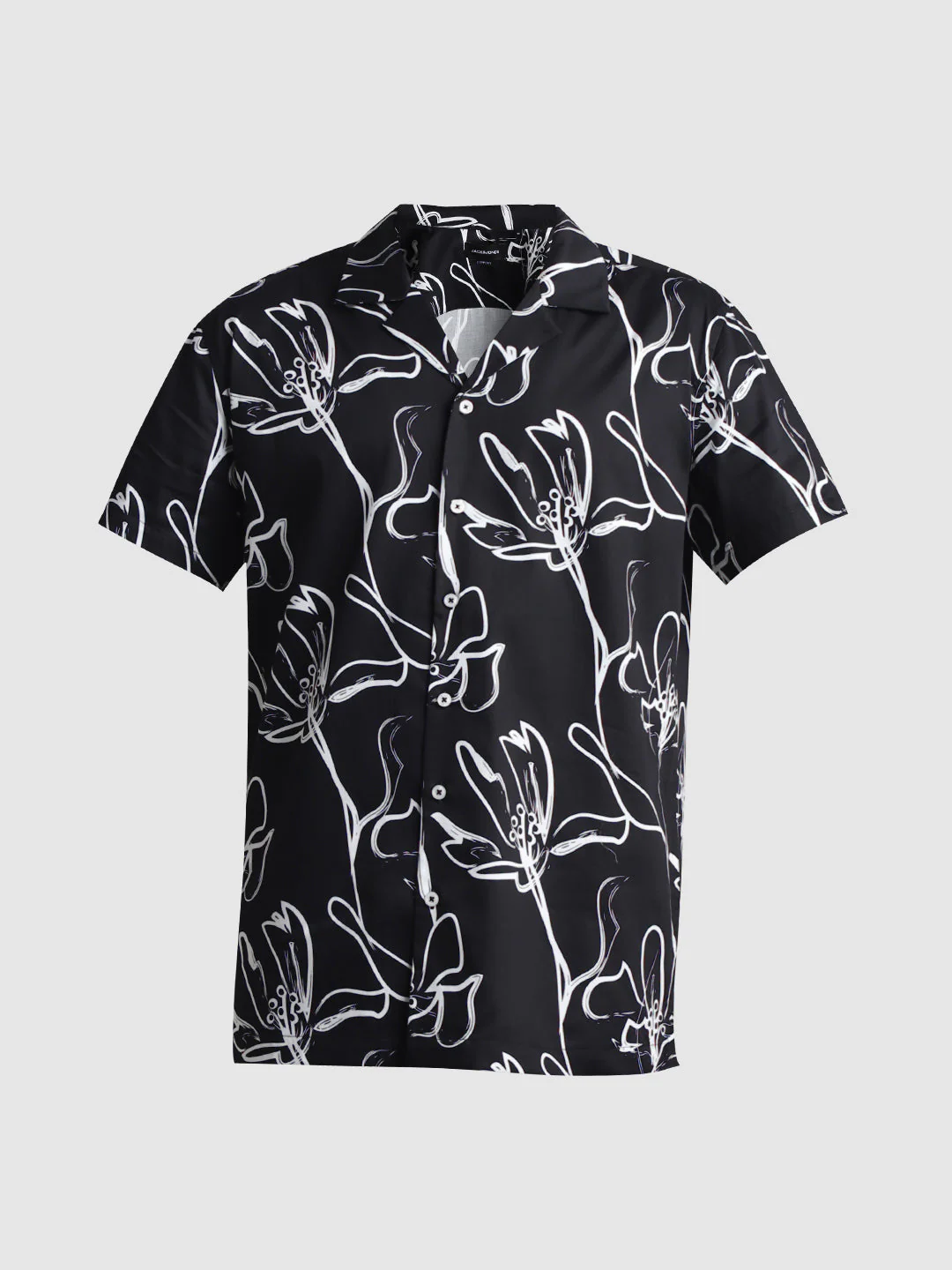 Black Floral Printed Shirt - Image 7