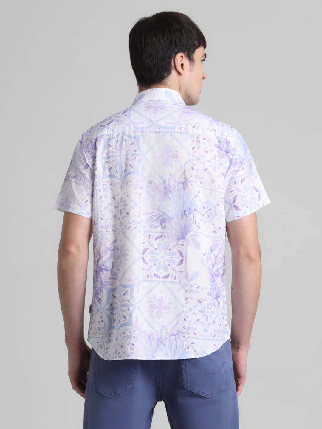 Cotton Linen Blend Printed Shirt - Image 4