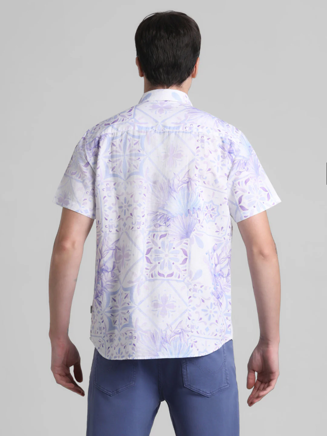 Cotton Linen Blend Printed Shirt - Image 9