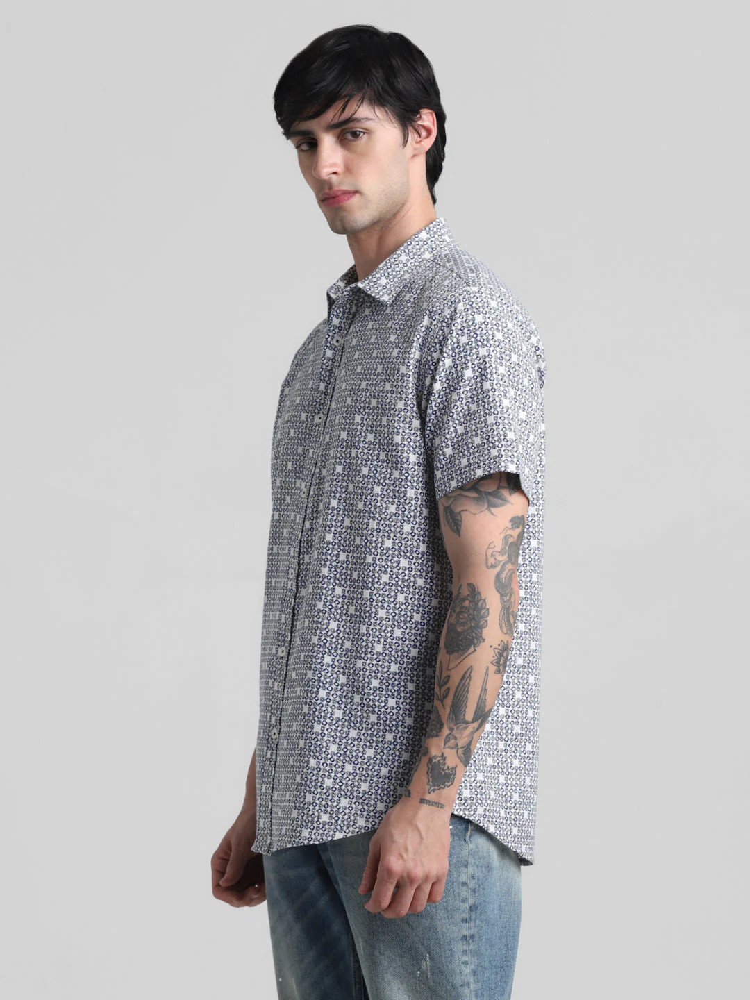 Geometric Print Short Sleeve Shirt - Image 3