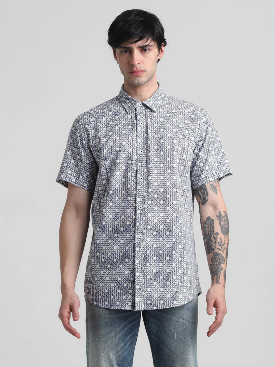 Geometric Print Short Sleeve Shirt - Image 8