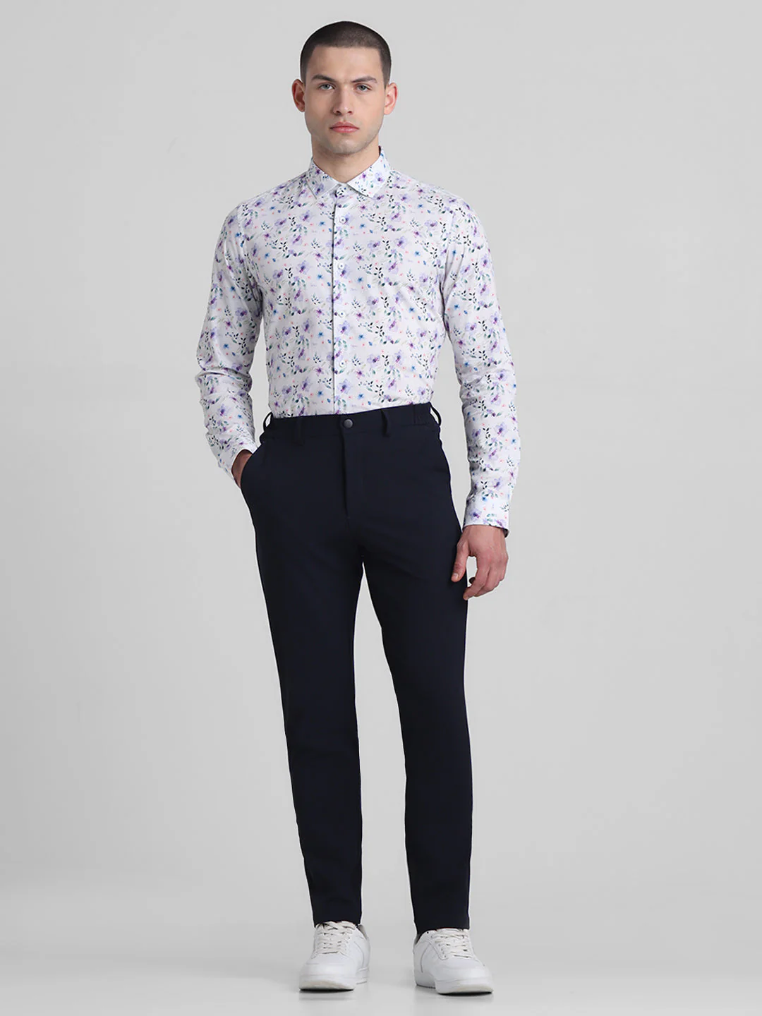 White Floral Print Shirt - Image 6