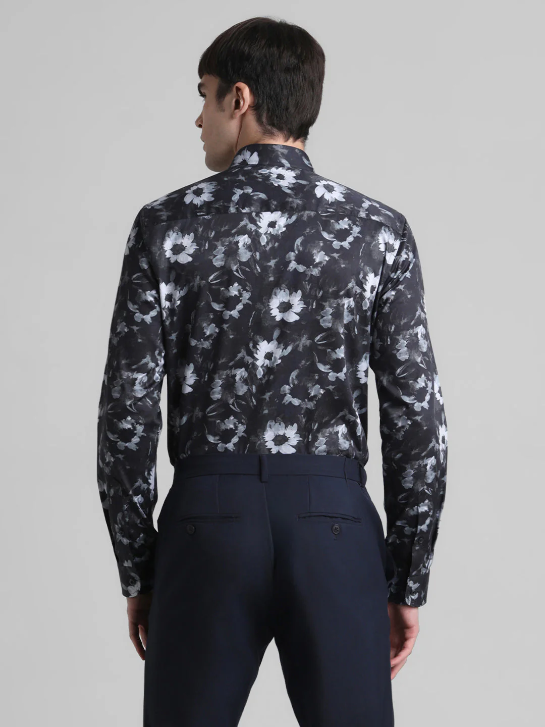 Black Floral Print Shirt - Image 4