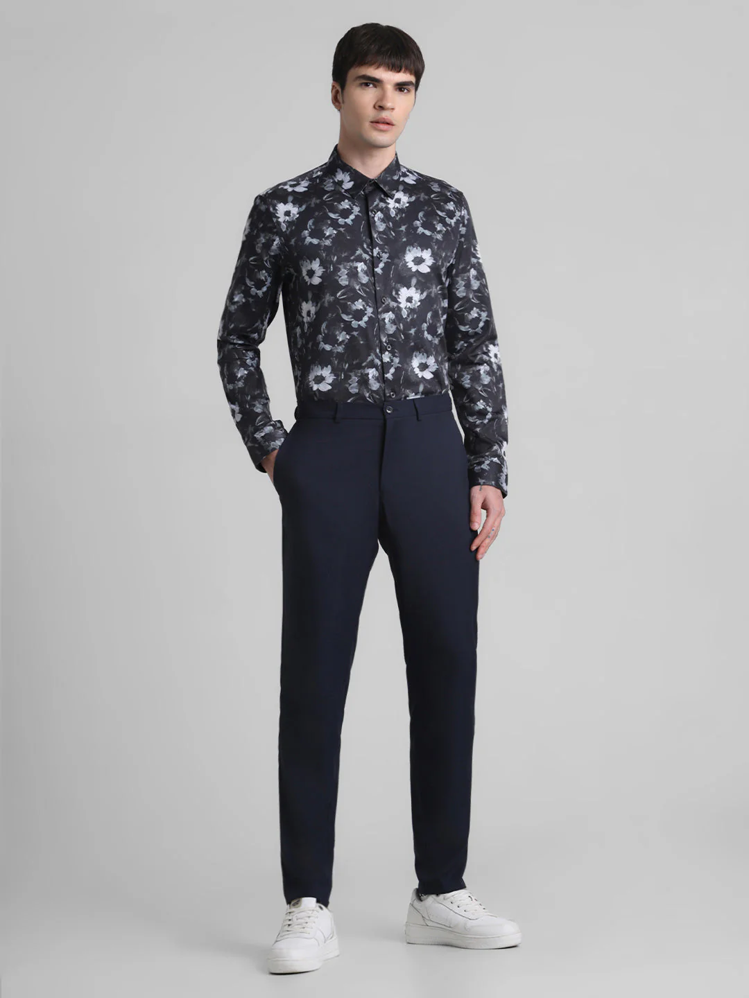 Black Floral Print Shirt - Image 6