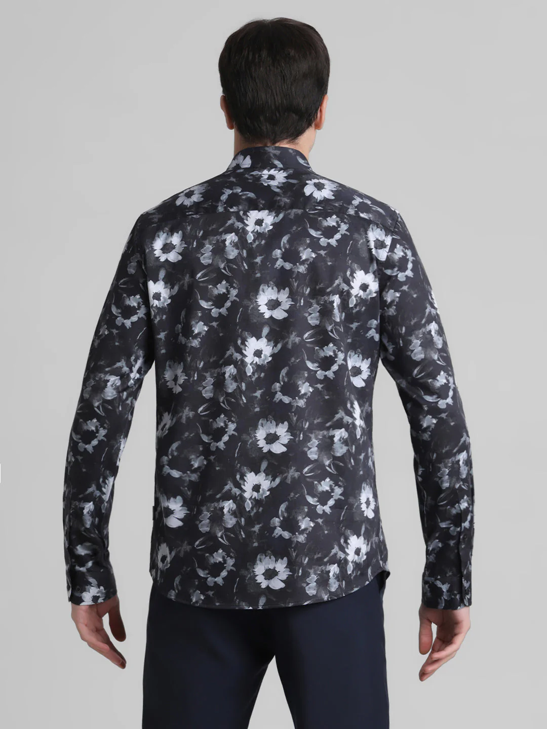 Black Floral Print Shirt - Image 9
