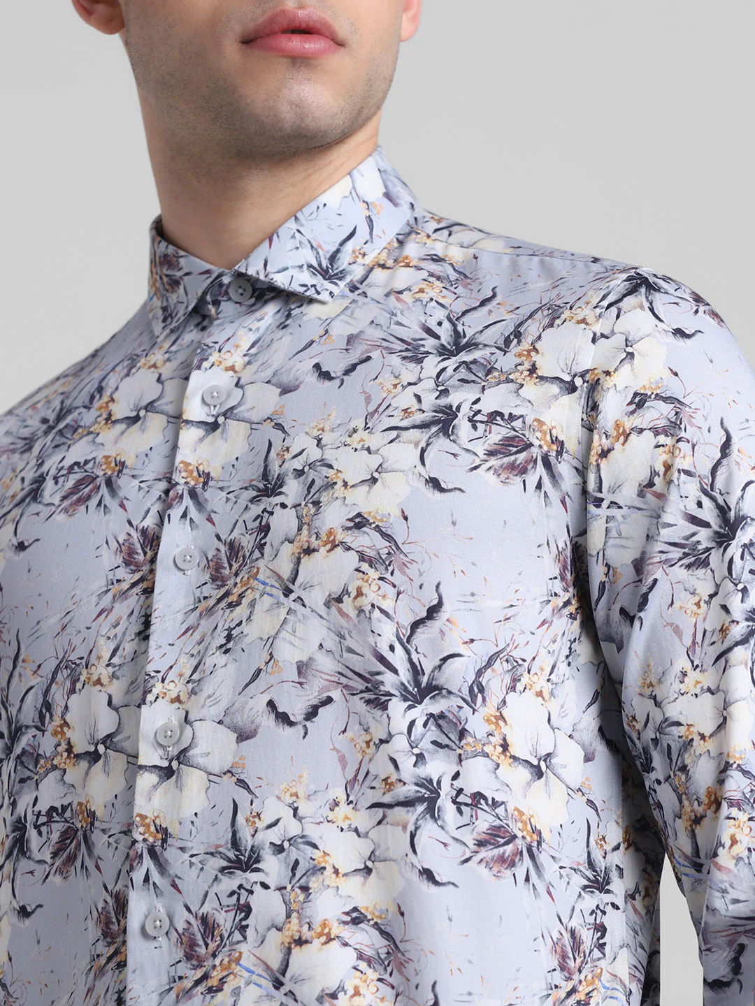 Blue Floral Print Shirt - Image 5