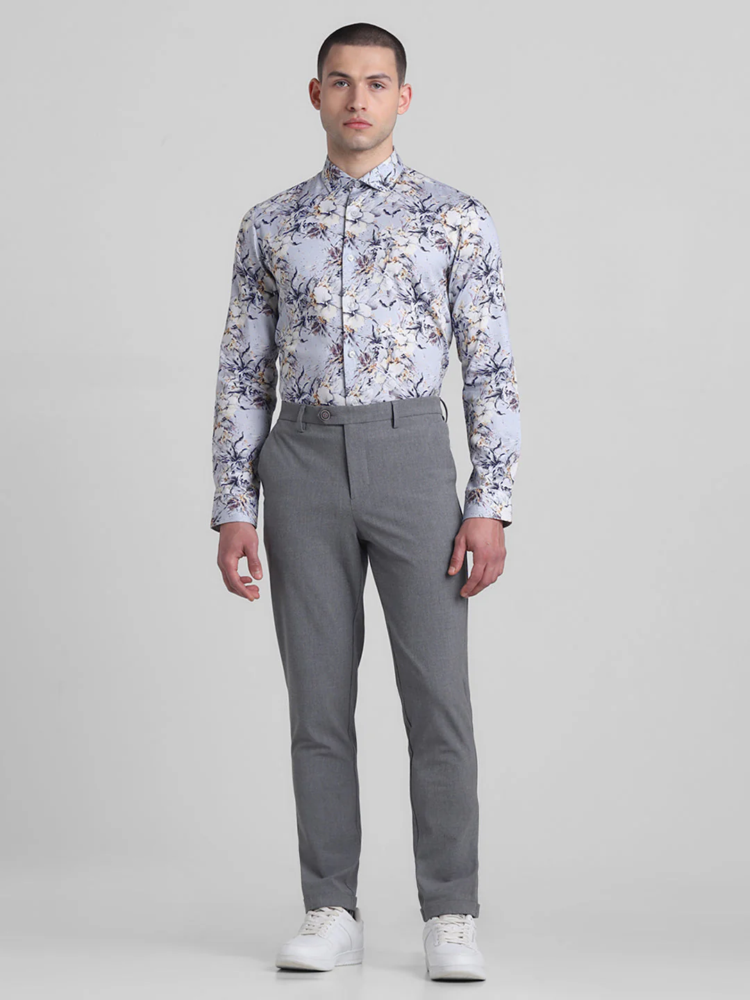 Blue Floral Print Shirt - Image 6