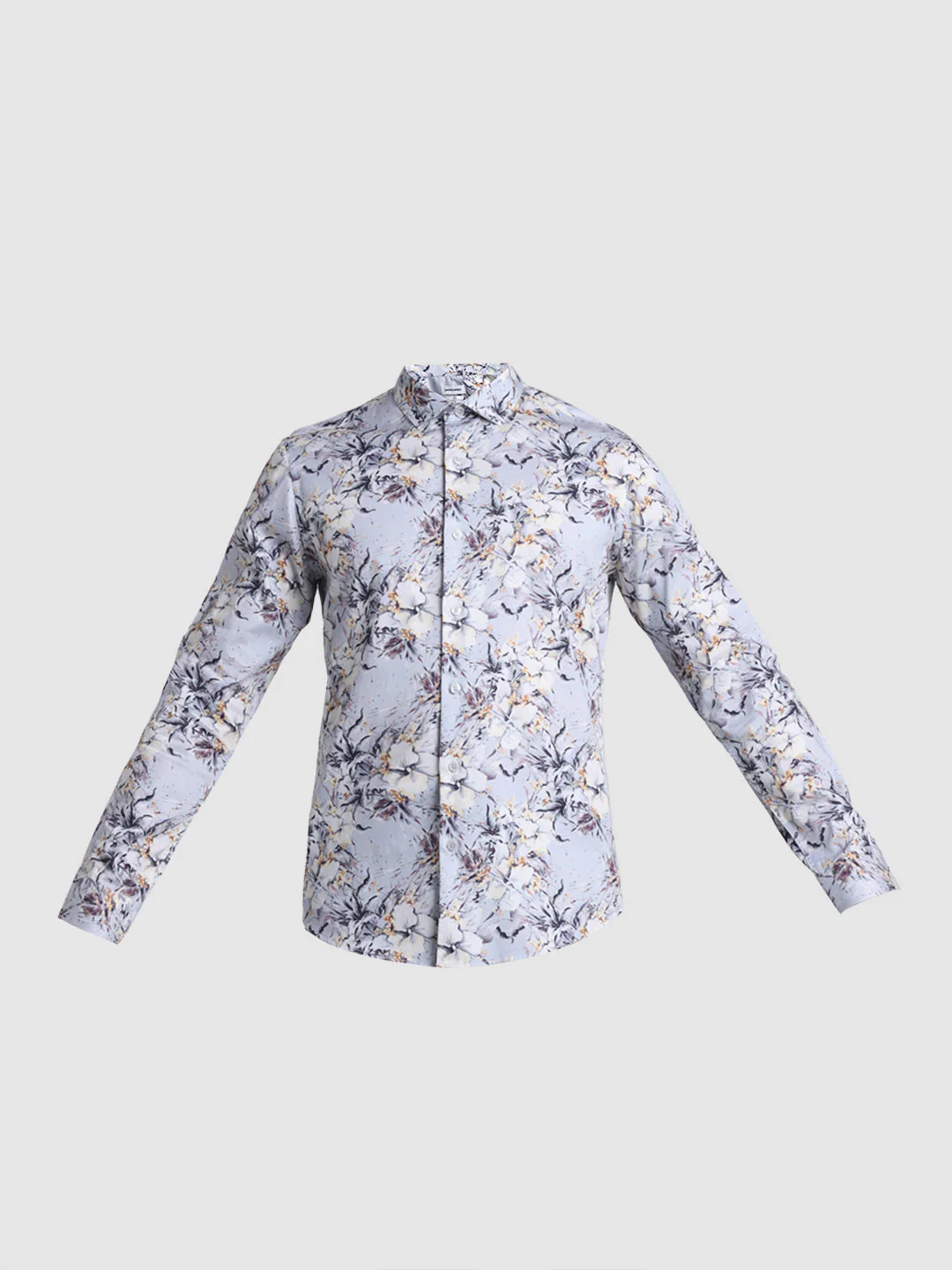 Blue Floral Print Shirt - Image 7