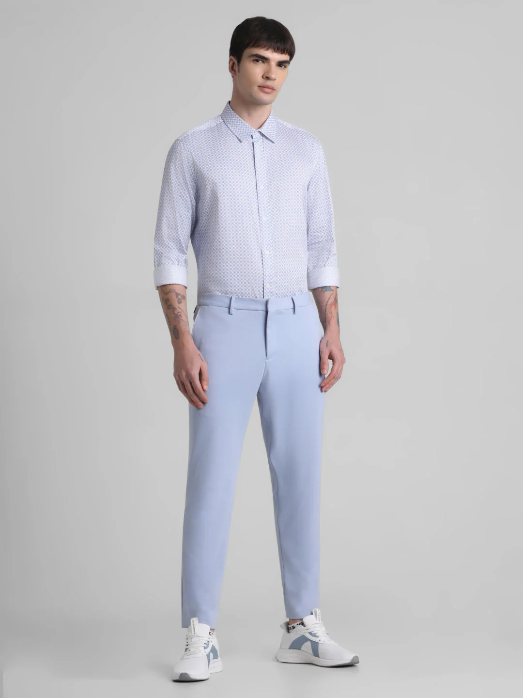 Blue Geometric Print Shirt - Image 6