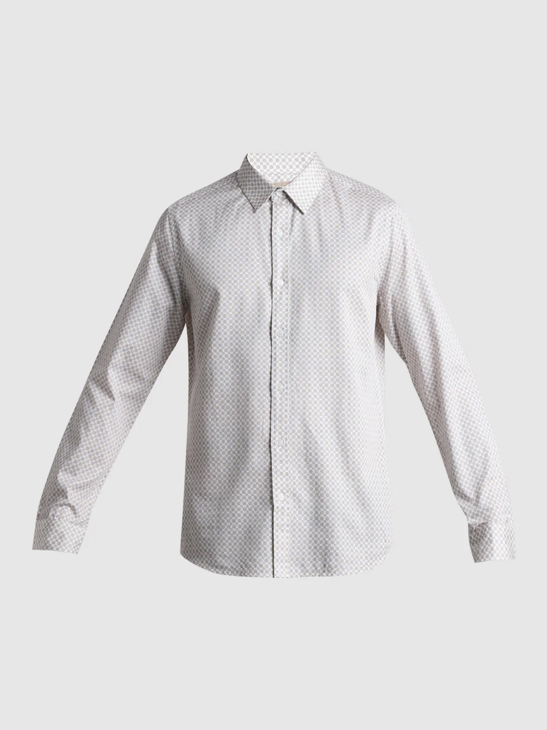 Light Brown Geometric Print Shirt - Image 7