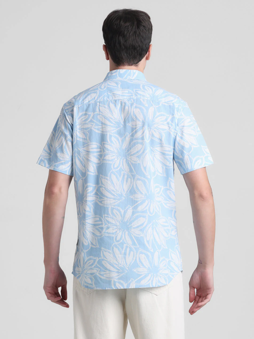 Blue Floral Short Sleeve Shirt - Image 9