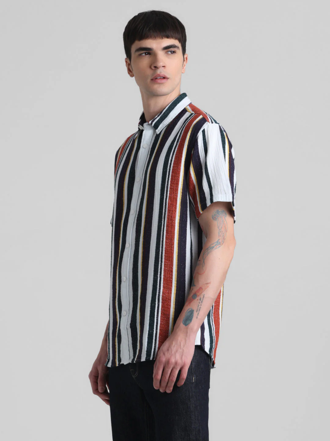 Multi-Stripe Short Sleeve Shirt - Image 3