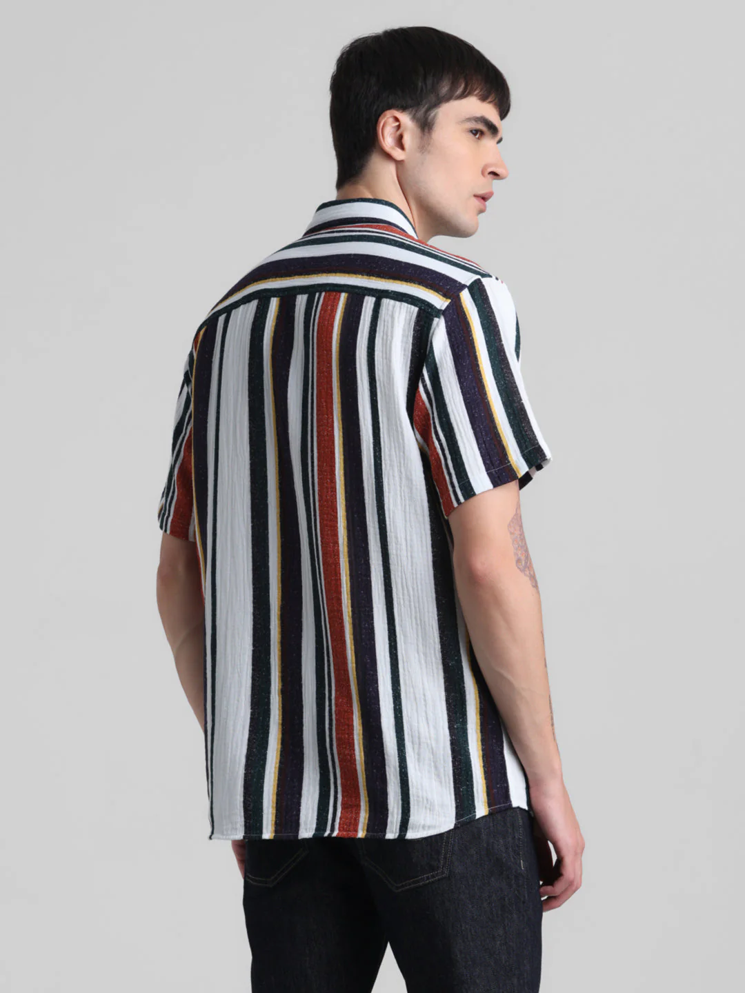 Multi-Stripe Short Sleeve Shirt - Image 4