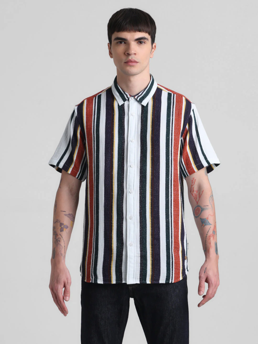Multi-Stripe Short Sleeve Shirt - Image 8