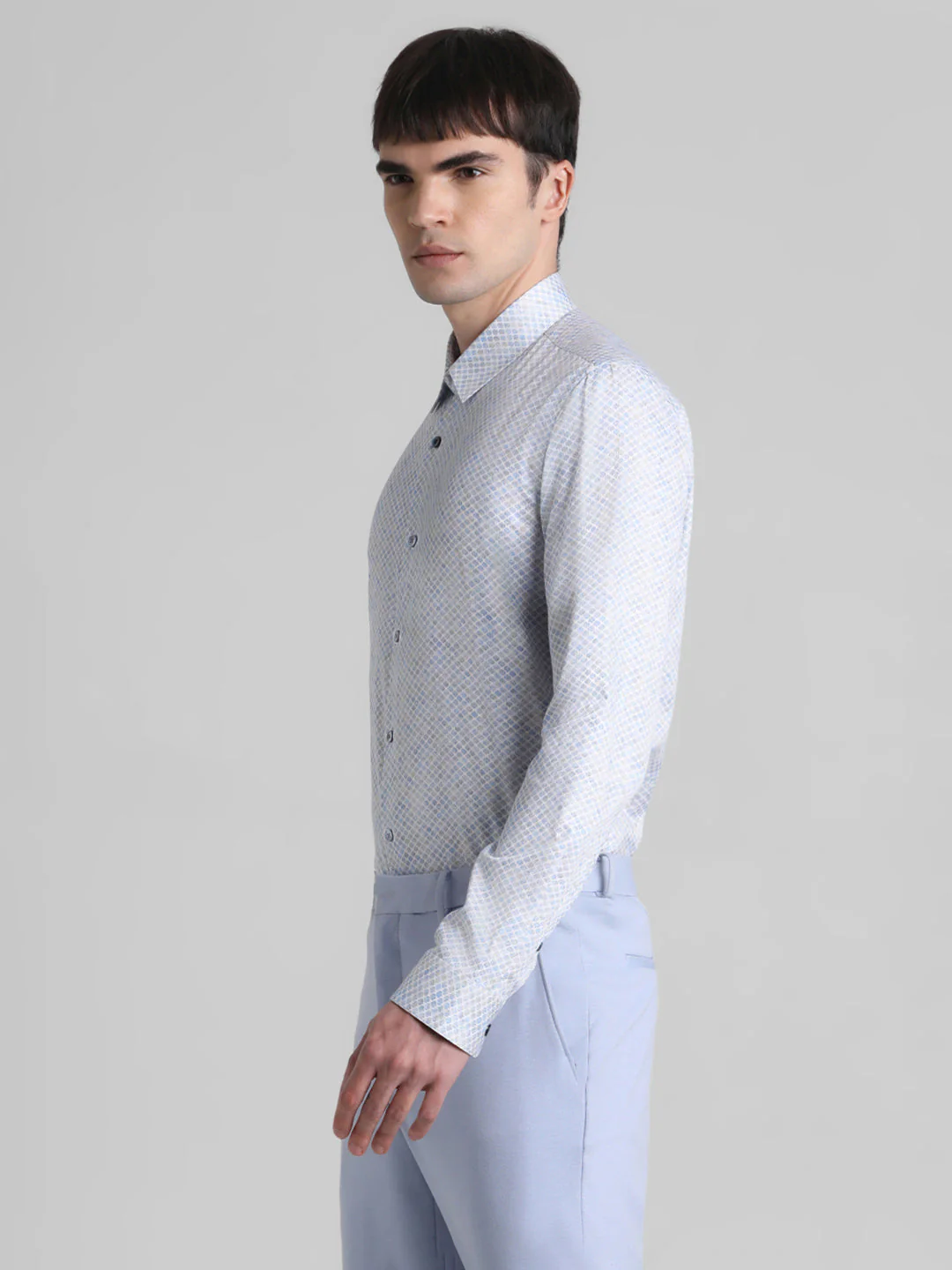 White Printed Cotton Shirt - Image 3