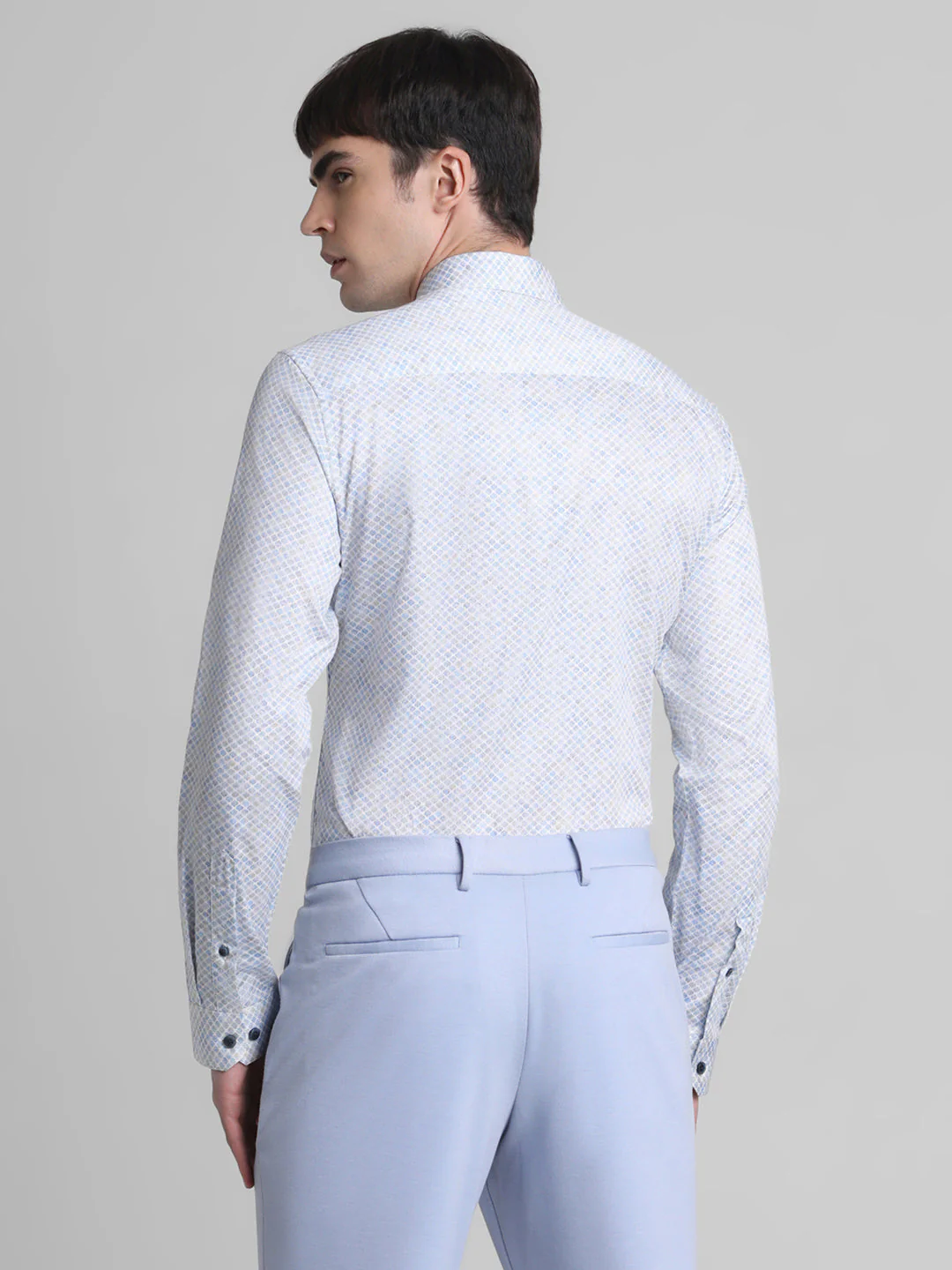 White Printed Cotton Shirt - Image 4