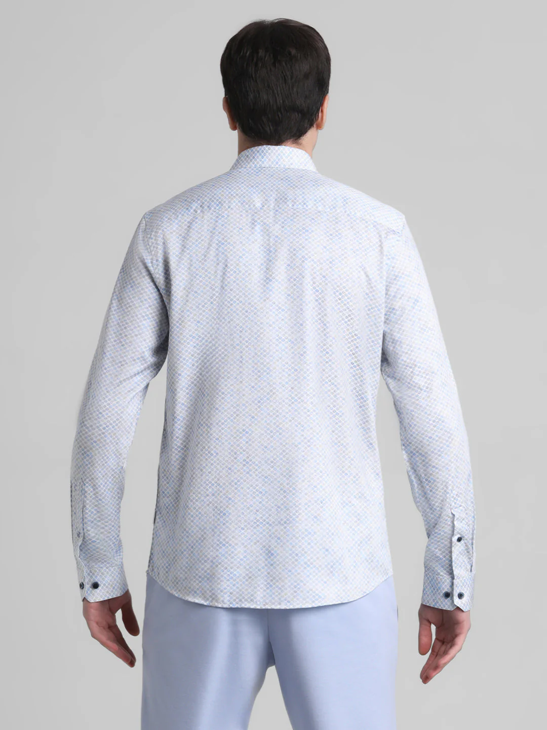 White Printed Cotton Shirt - Image 9