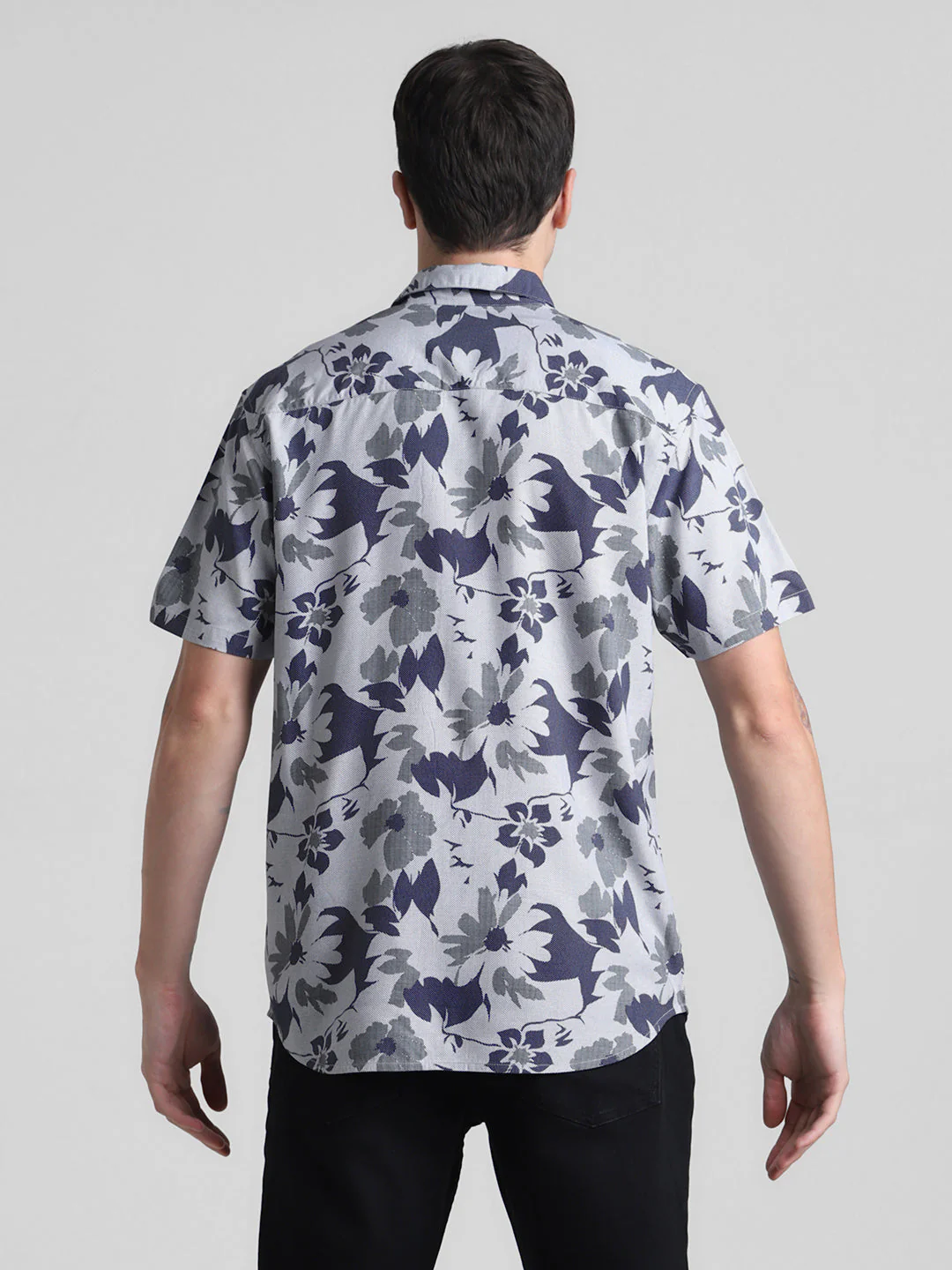 Blue Floral Short Sleeve Shirt - Image 9