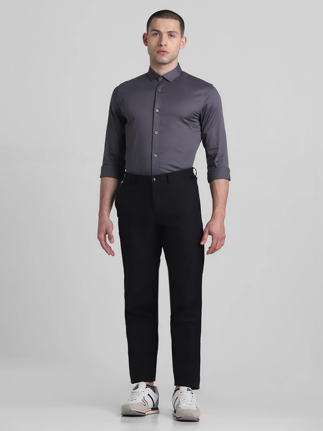 Classic Dark Grey Formal Shirt - Image 6