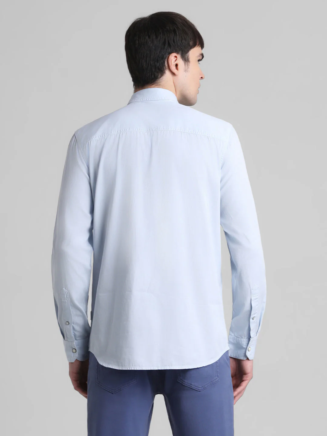 Light Blue Denim Full Sleeves Shirt - Image 4