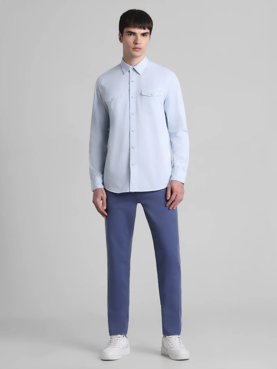 Light Blue Denim Full Sleeves Shirt - Image 6