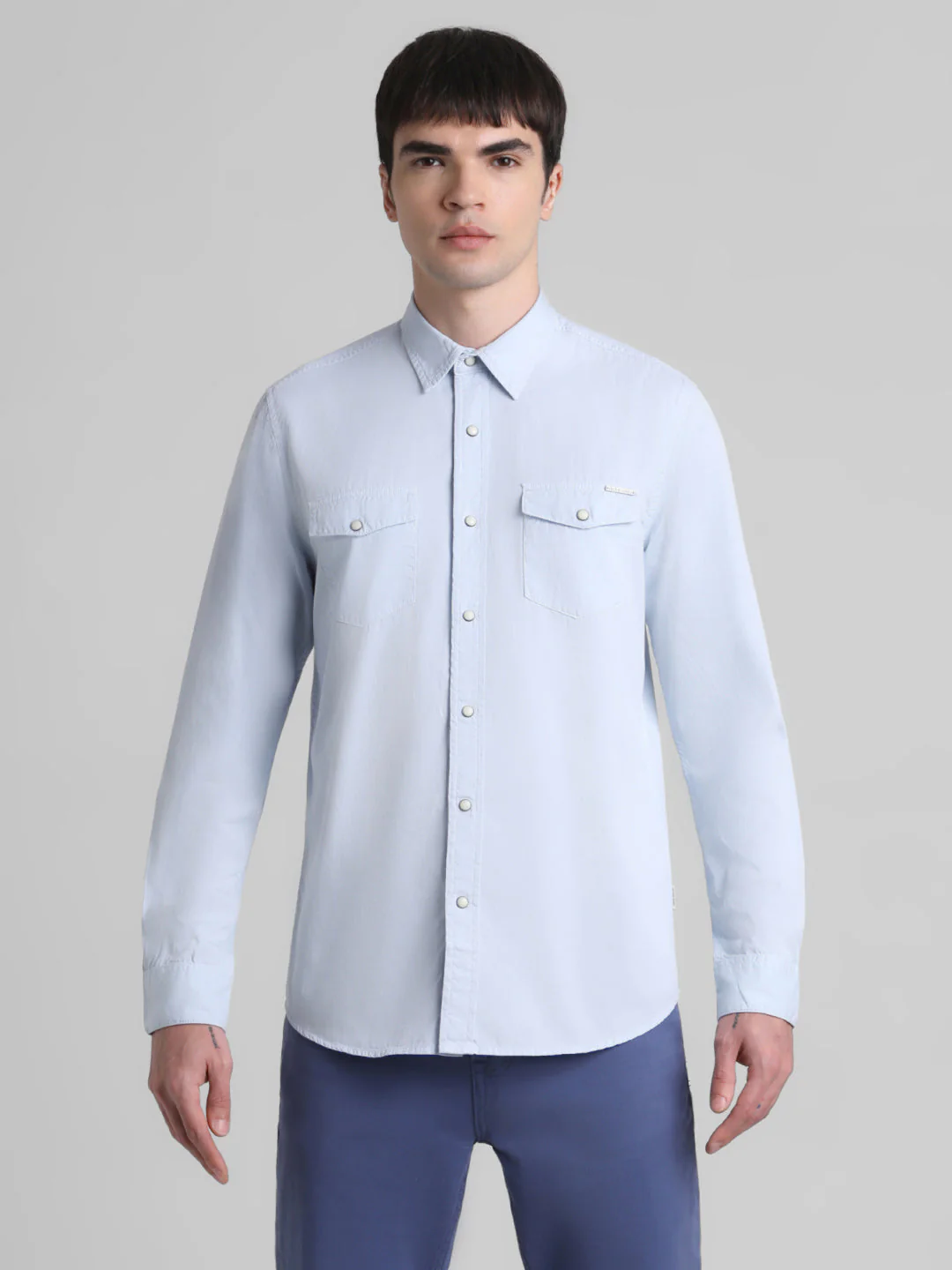 Light Blue Denim Full Sleeves Shirt - Image 8
