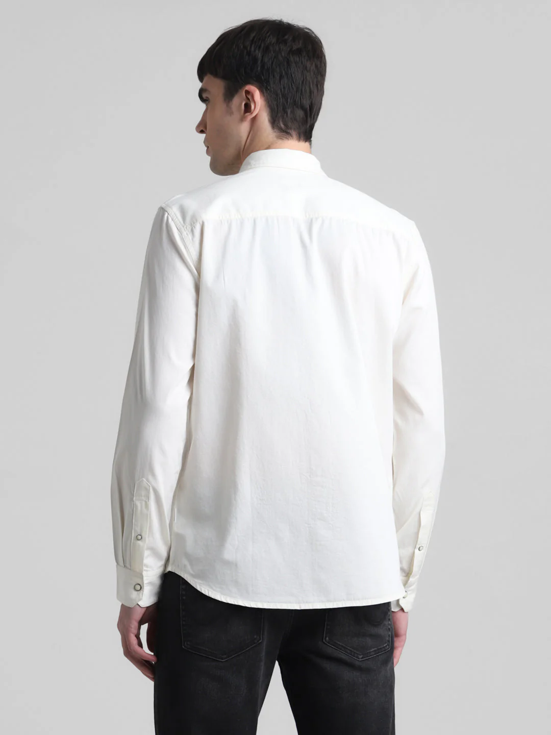 White Denim Full Sleeves Shirt - Image 4