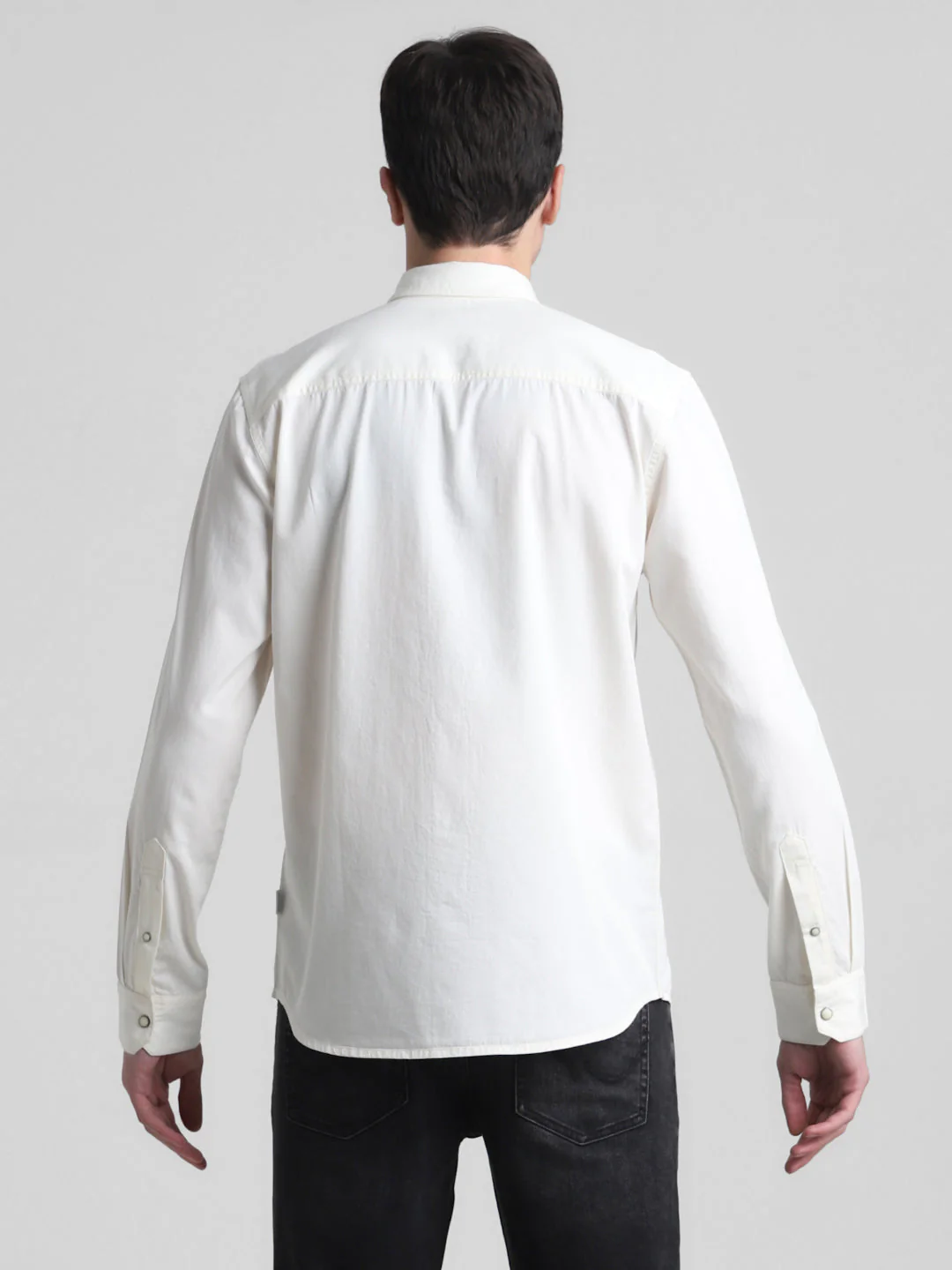 White Denim Full Sleeves Shirt - Image 9