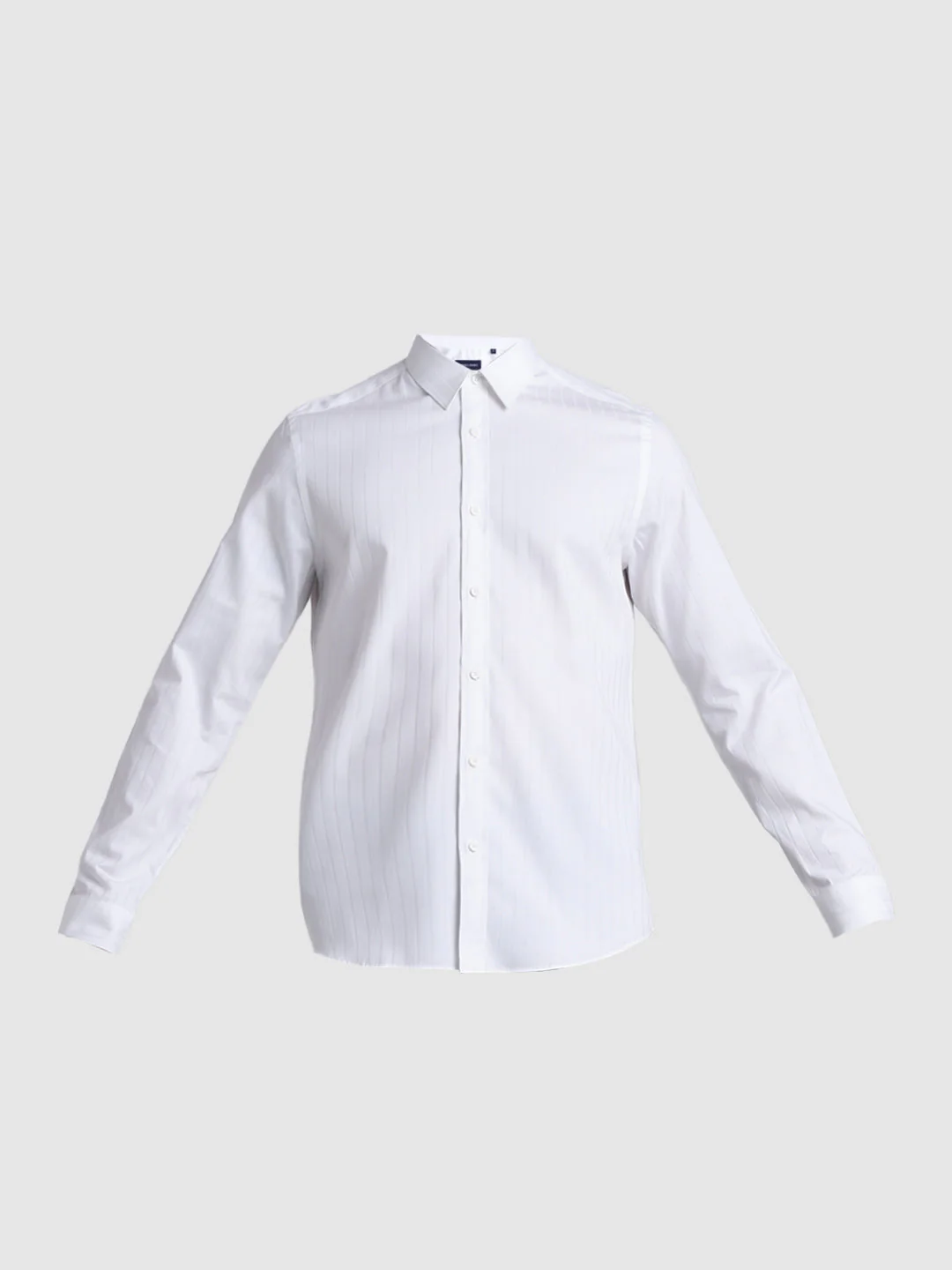 White Dobby Striped Shirt - Image 7