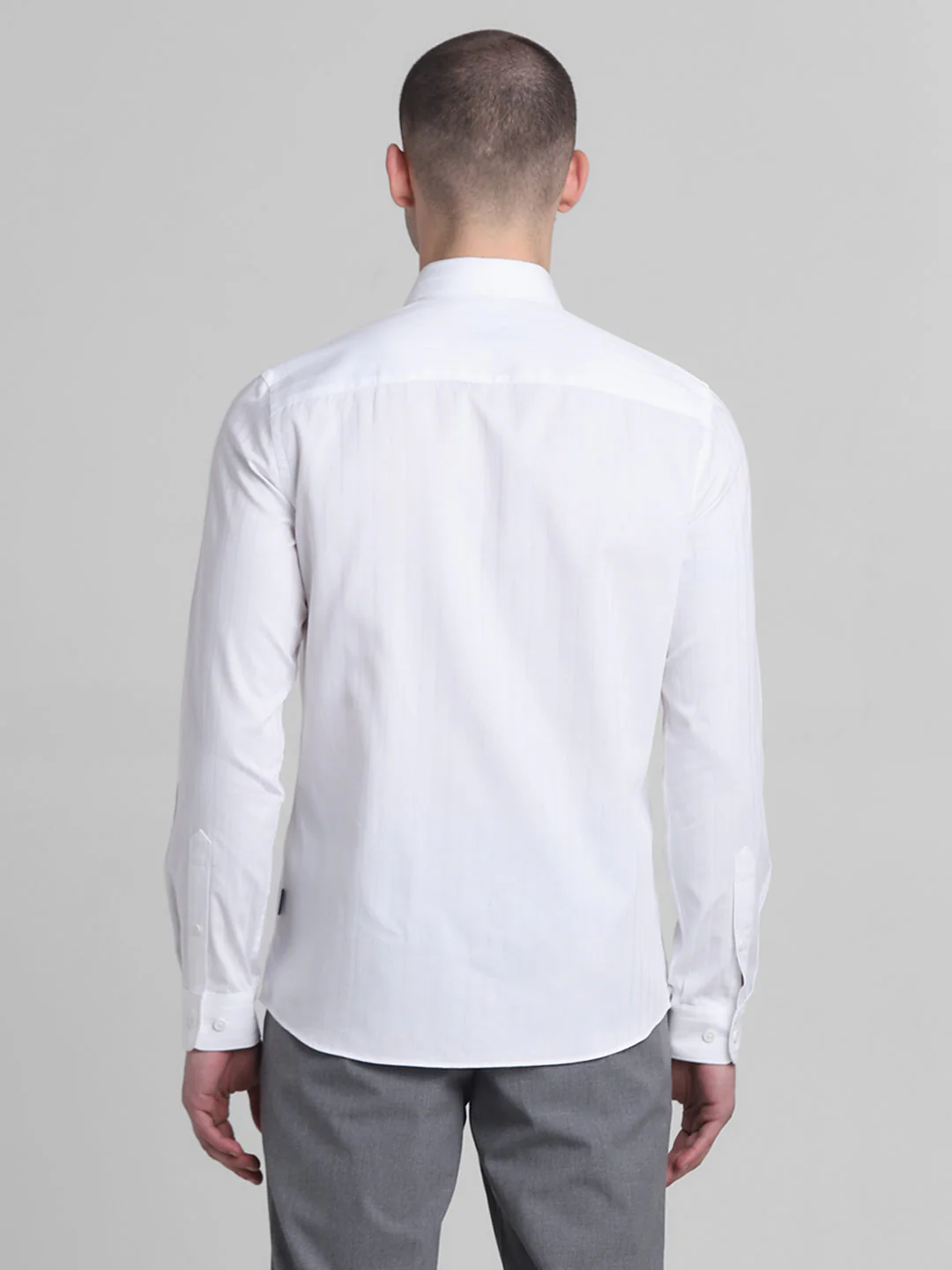 White Dobby Striped Shirt - Image 9