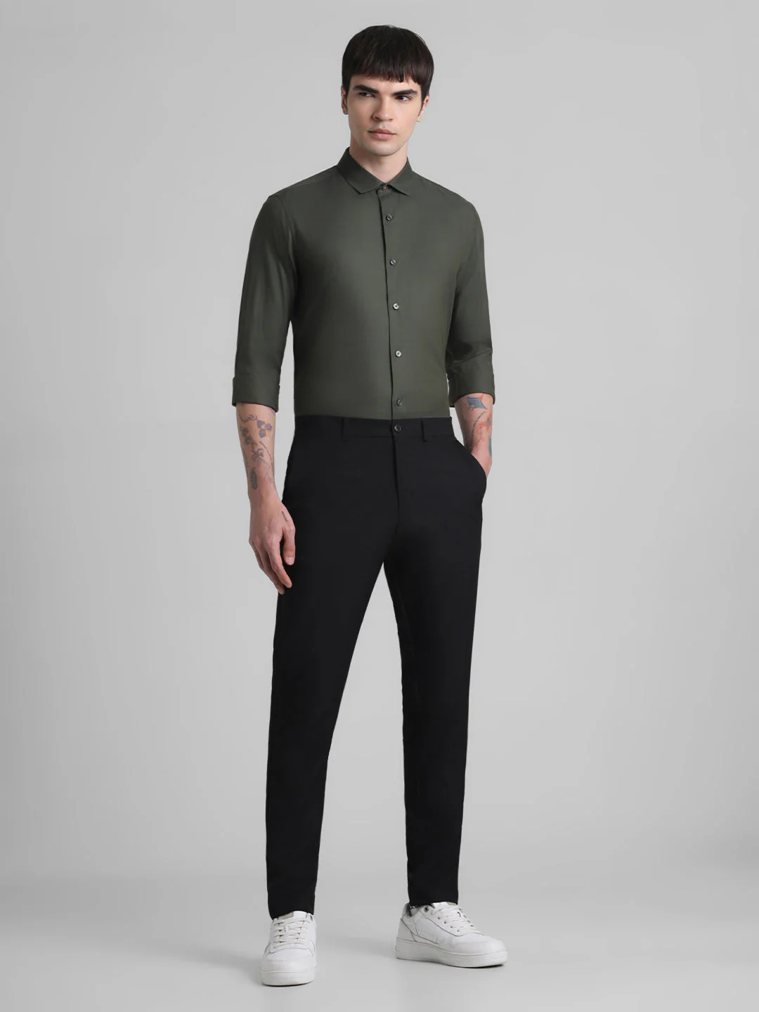 Olive Full Sleeves Shirt - Image 6