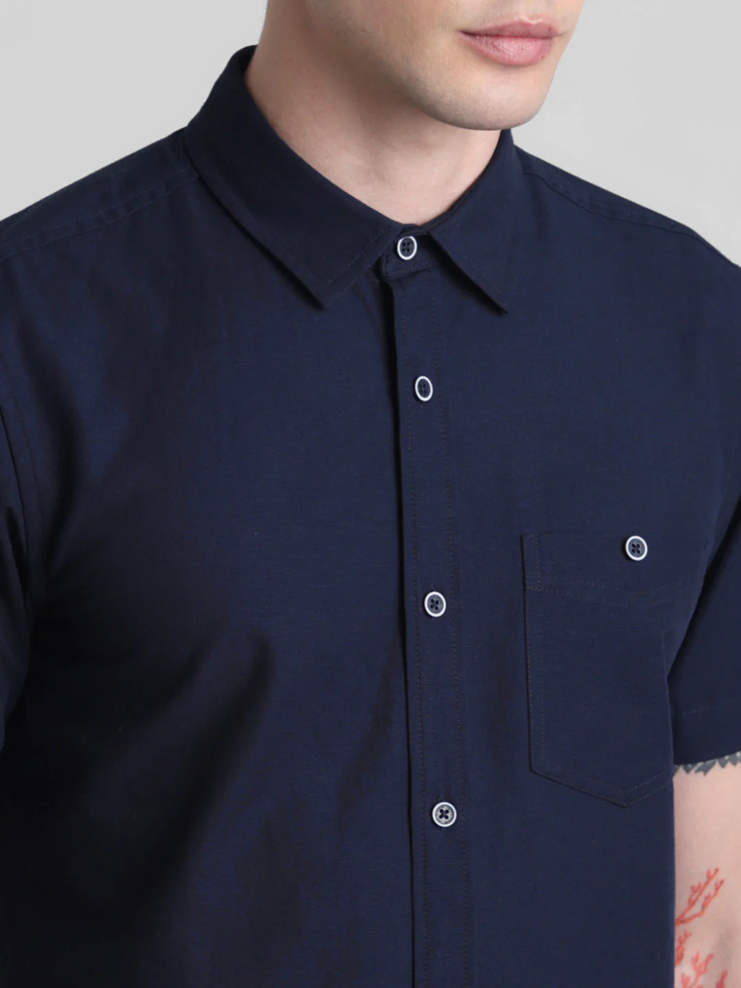 Navy Blue Short Sleeve Shirt - Image 5