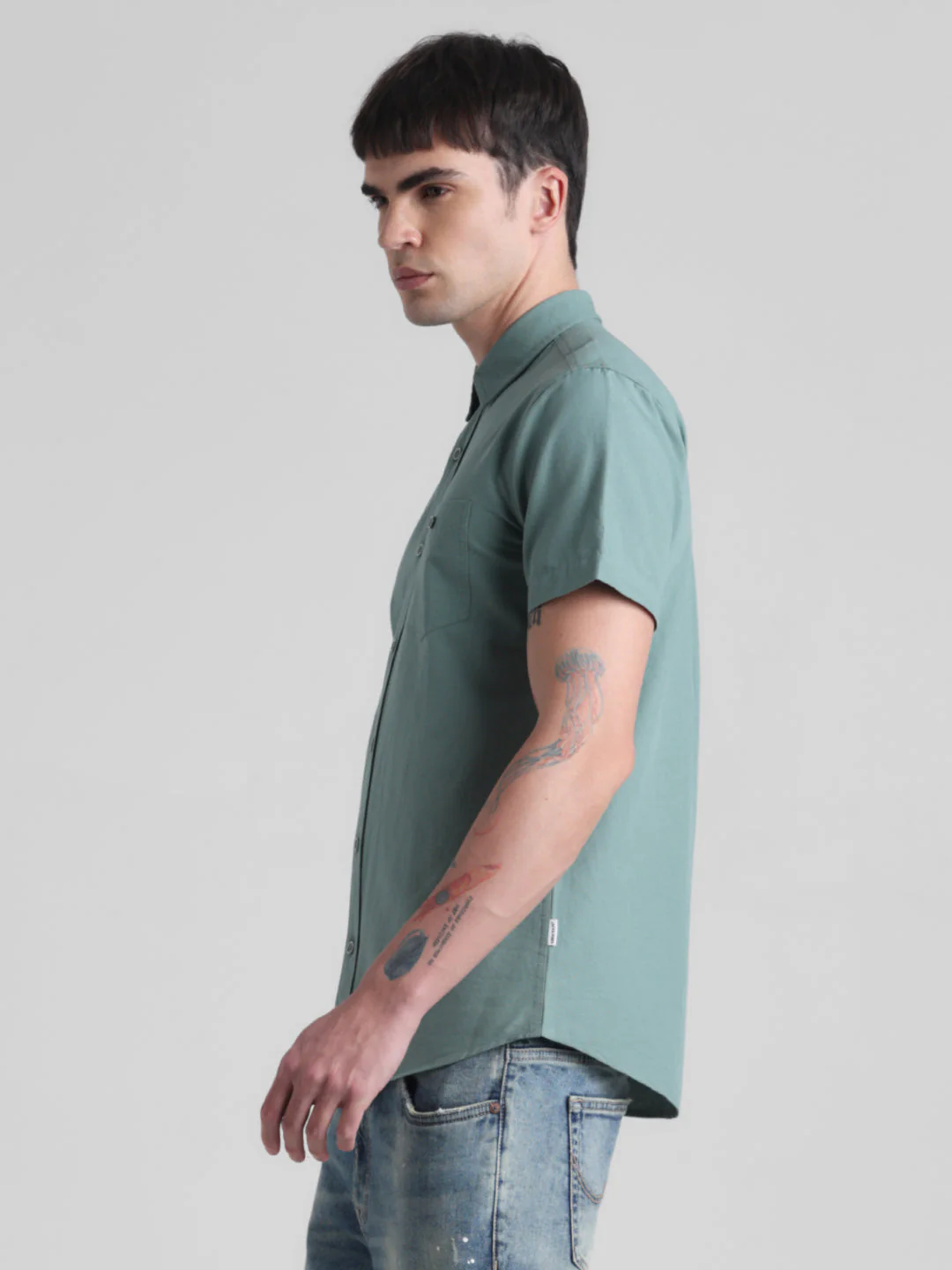 Green Short Sleeve Shirt - Image 3