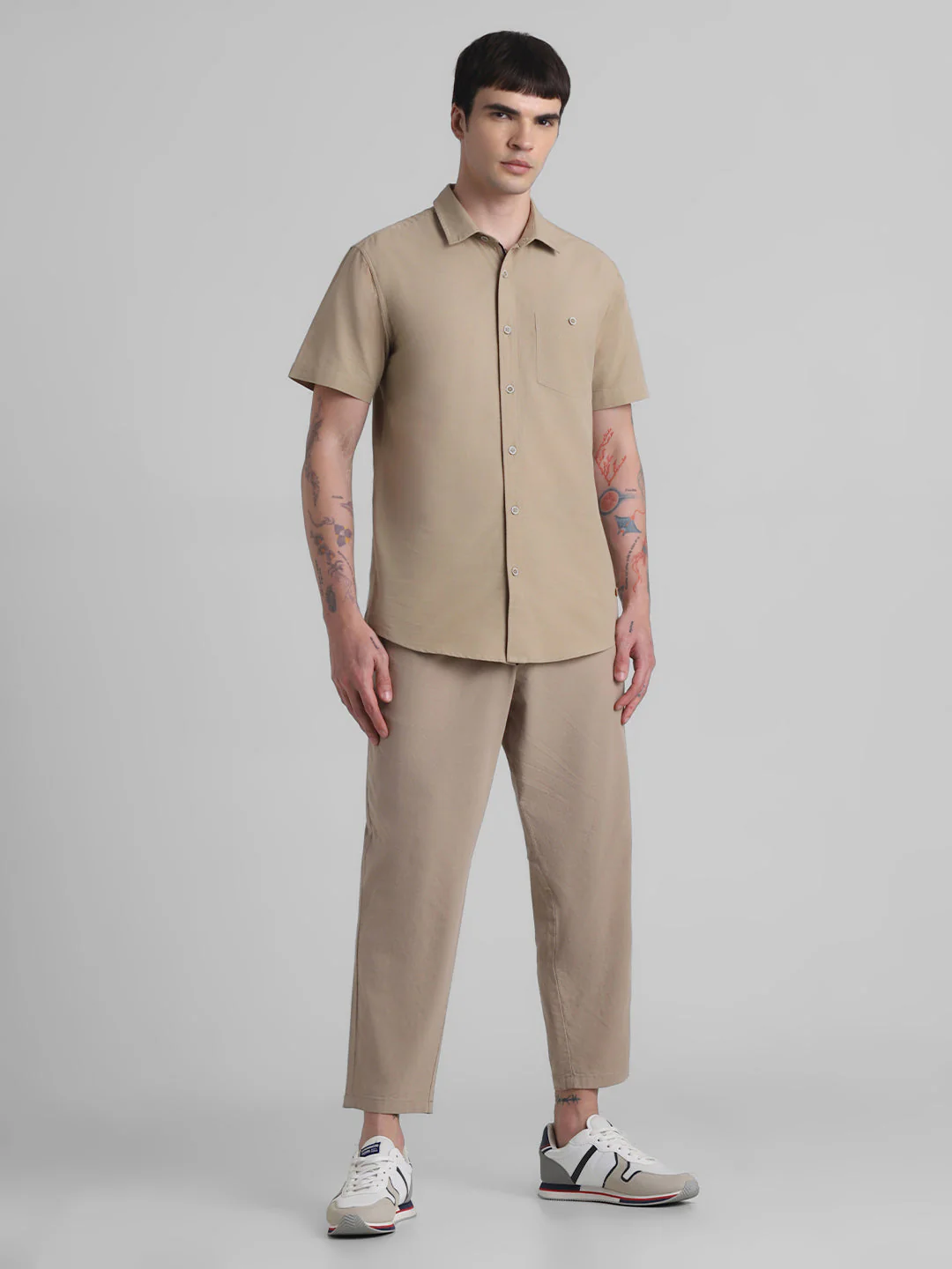 Beige Short Sleeve Shirt - Image 6
