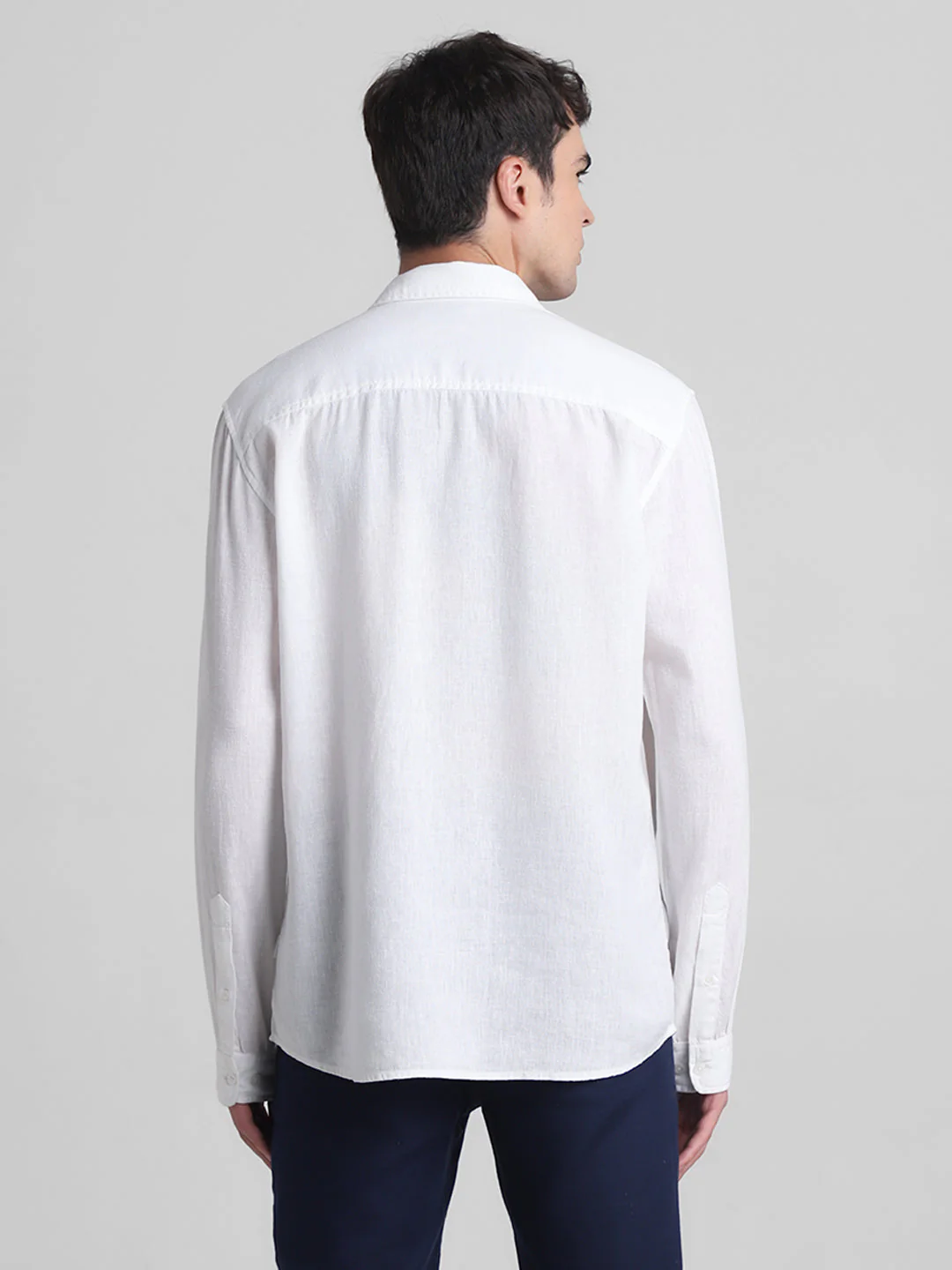 White Linen Blend Shirt - Image 4