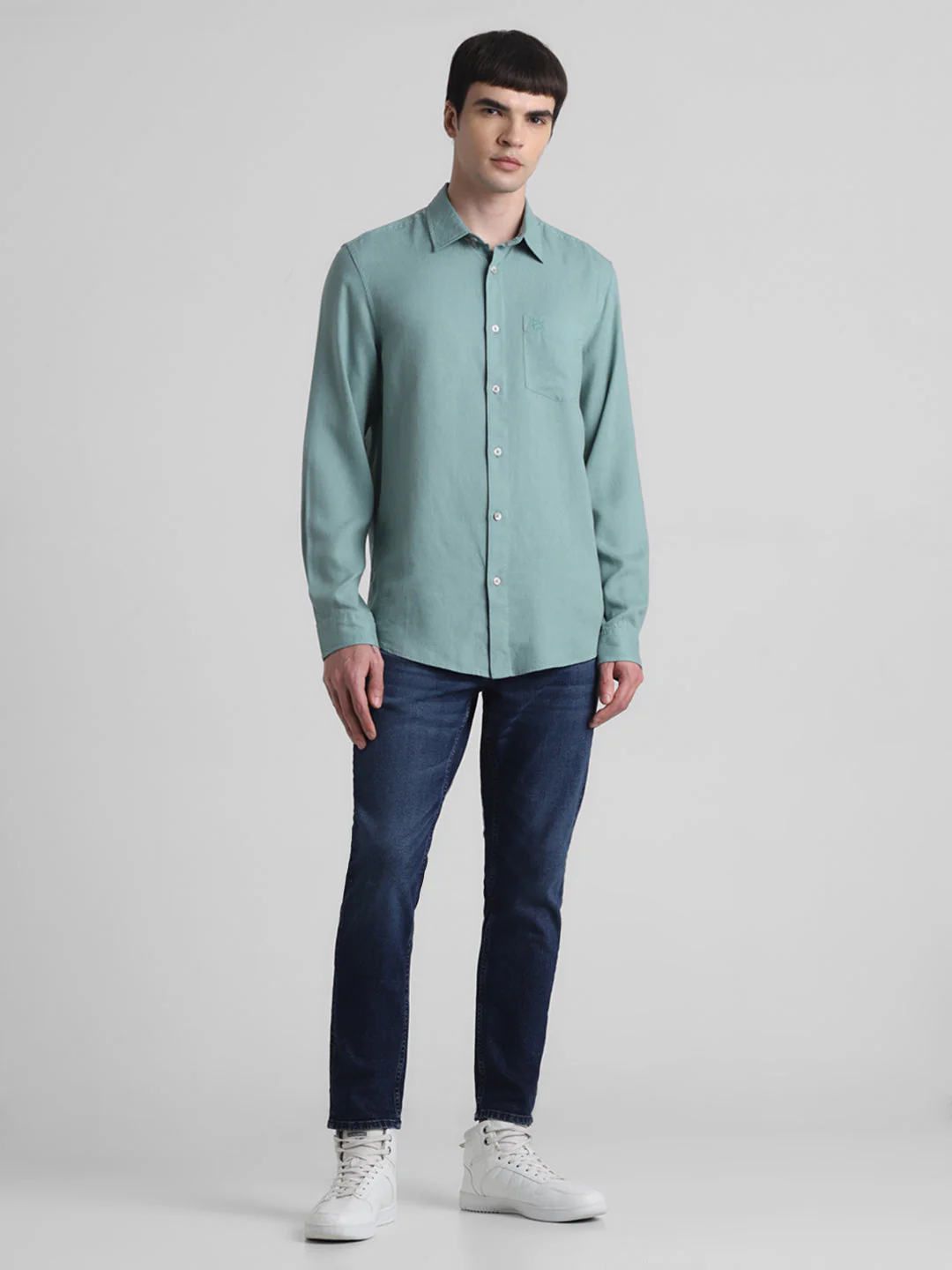 Sage Green Linen Blend Shirt - Image 6