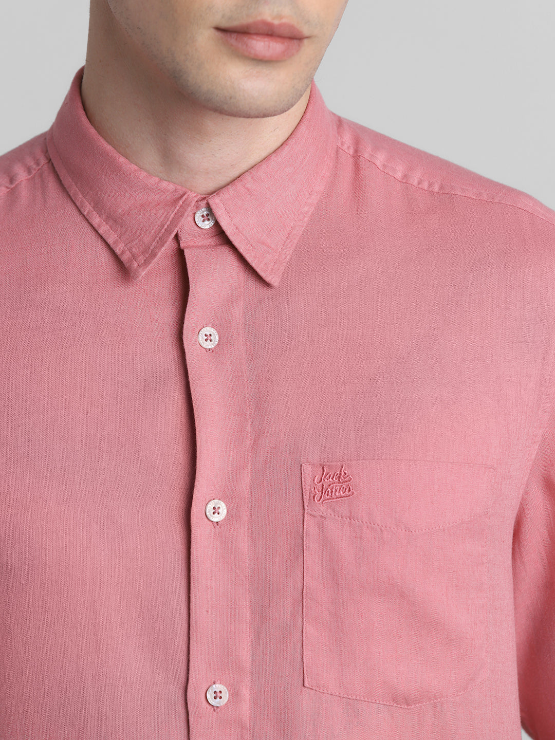 Pink Linen Blend Shirt - Image 5