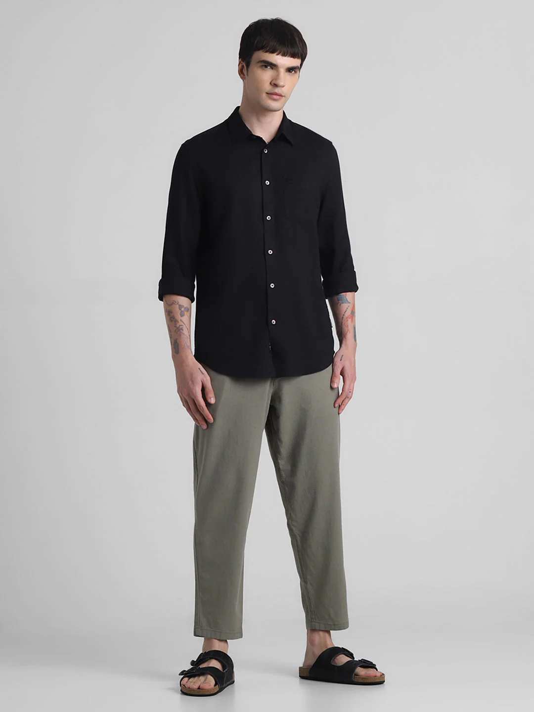Black Linen Blend Shirt - Image 6