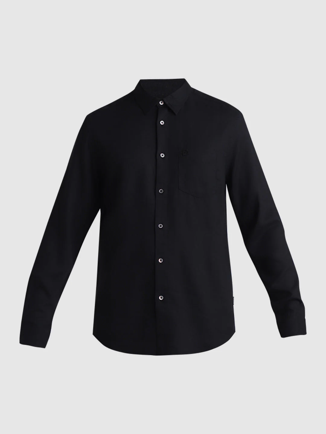Black Linen Blend Shirt - Image 7