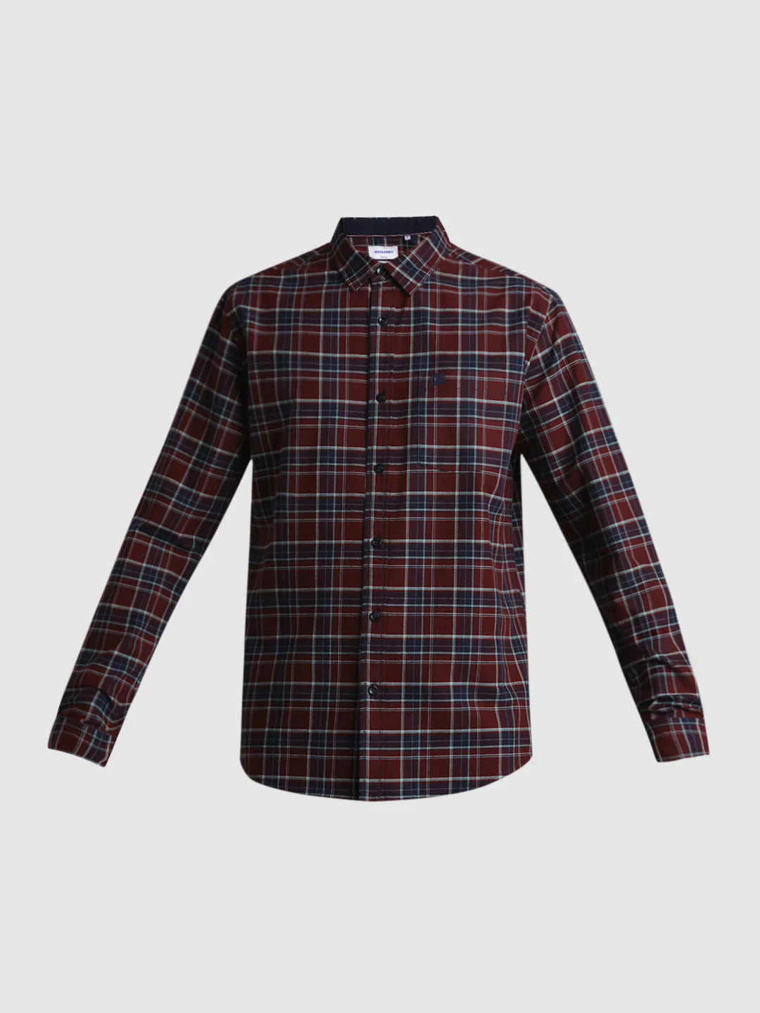 Maroon Check Cotton Shirt - Image 7
