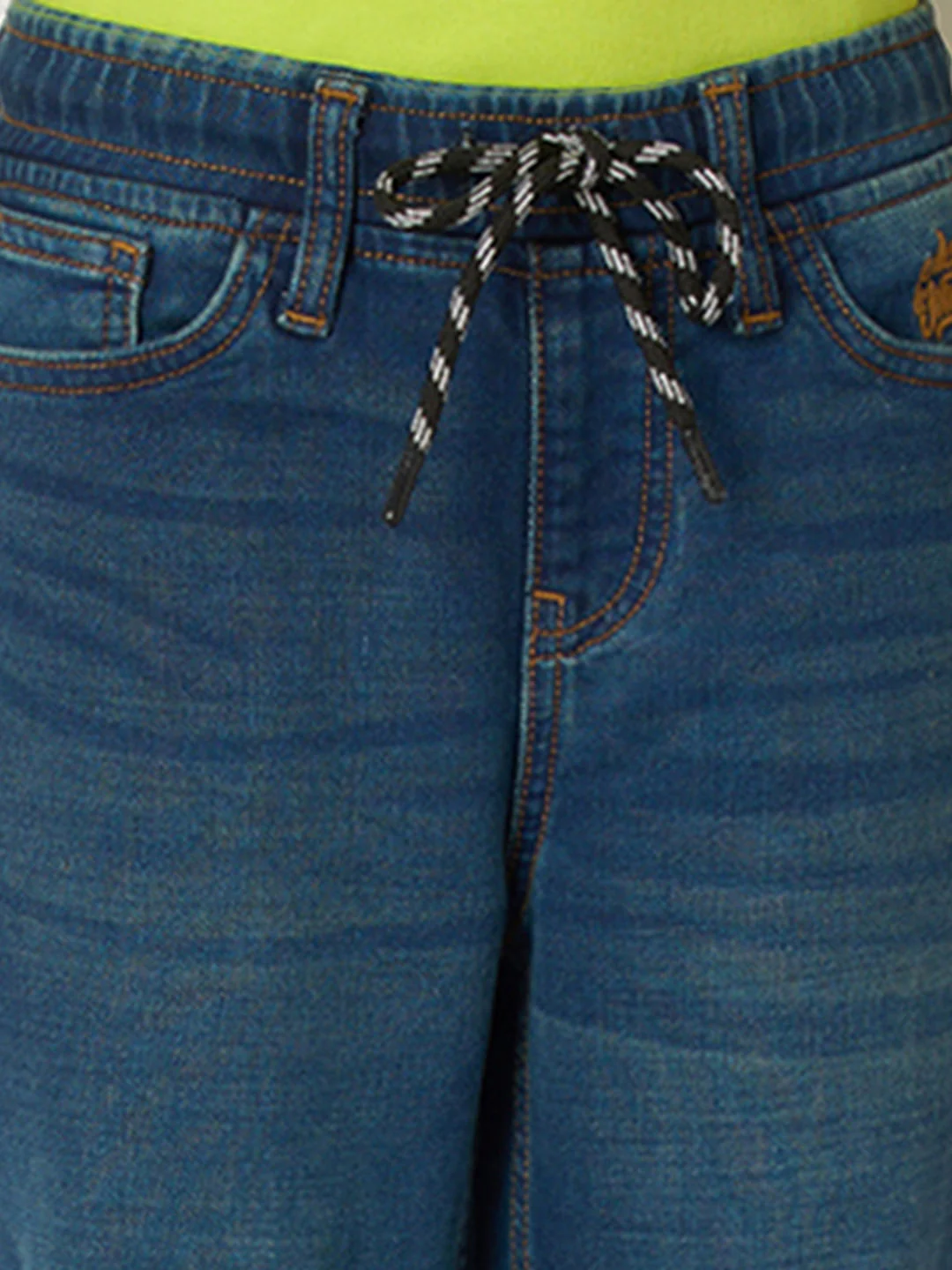 Boys Blue Mid Rise Slim Fit Jeans - Image 6